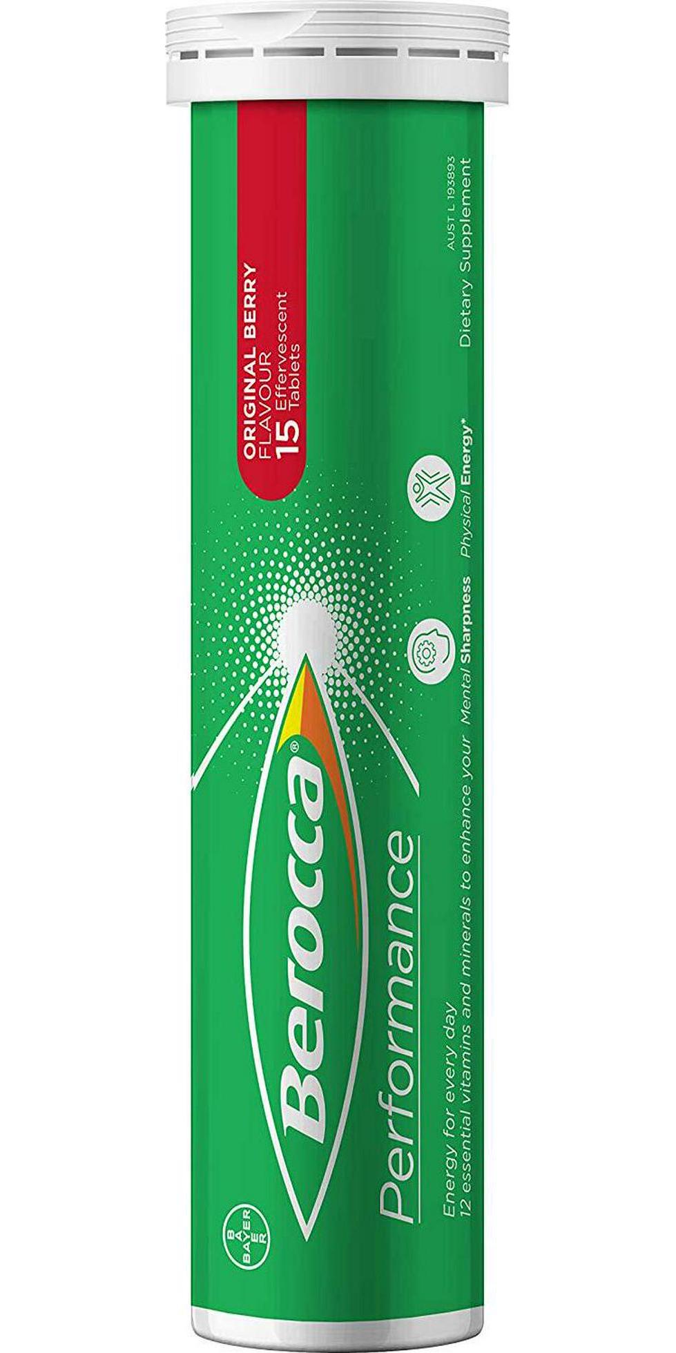 Berocca Energy Vitamin, Original Berry - 15 Effervescent Tablets