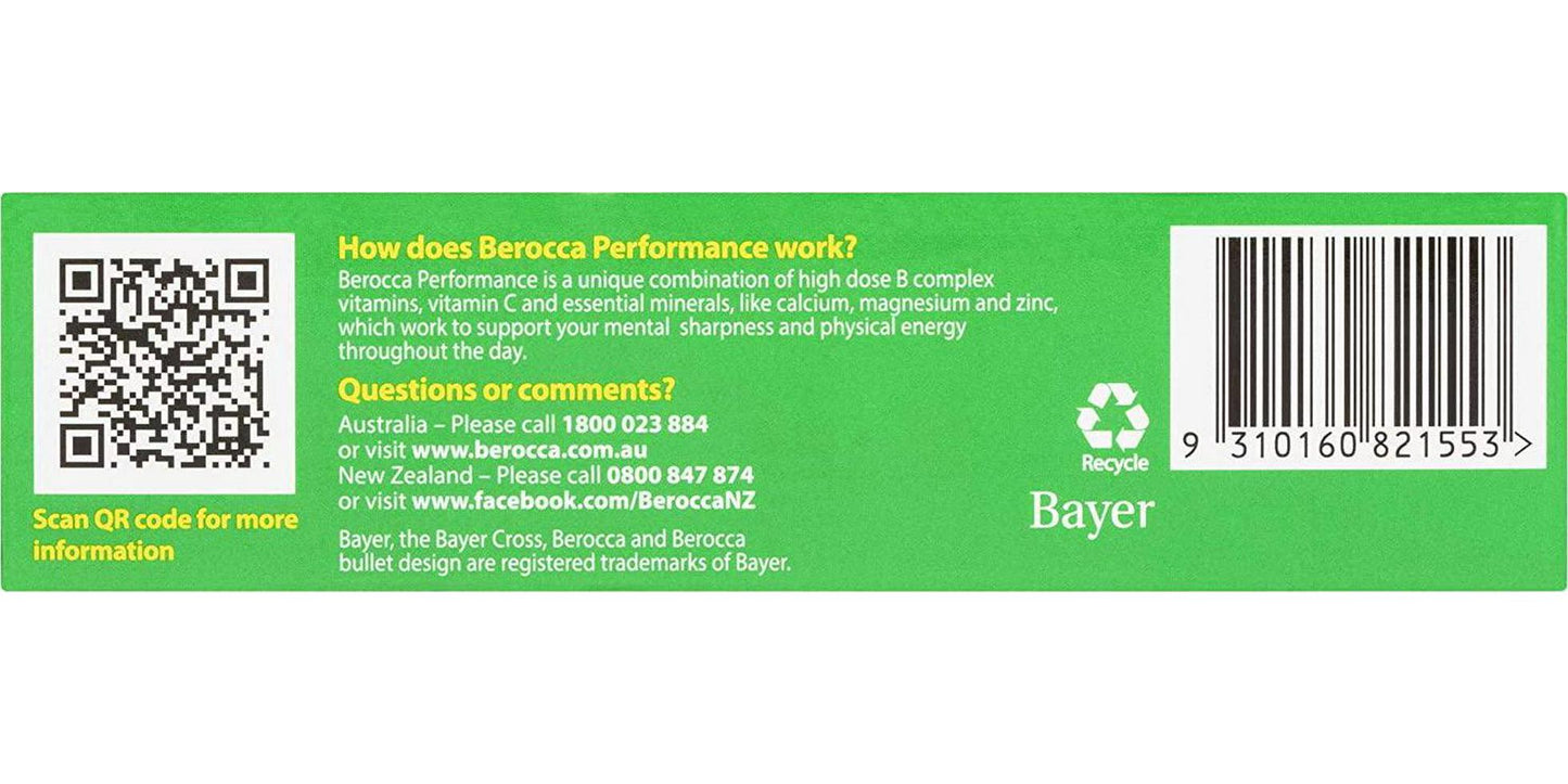 Berocca Energy Vitamin, Mango and Orange - 30 Effervescent Tablets