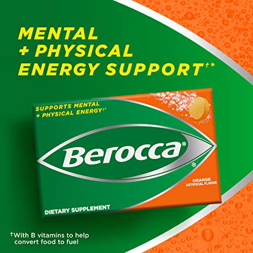 Berocca Orange Effervescent Tablets, Caffeine Free, 10 Count