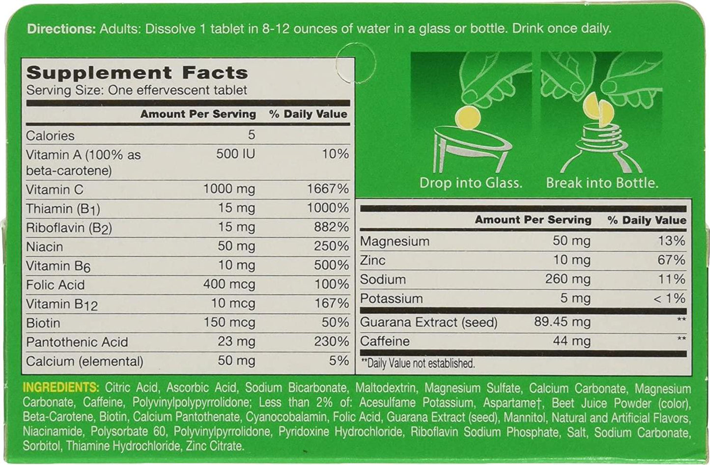 Berocca Orange Effervescent Tablets 10-Count (Pack of 4)