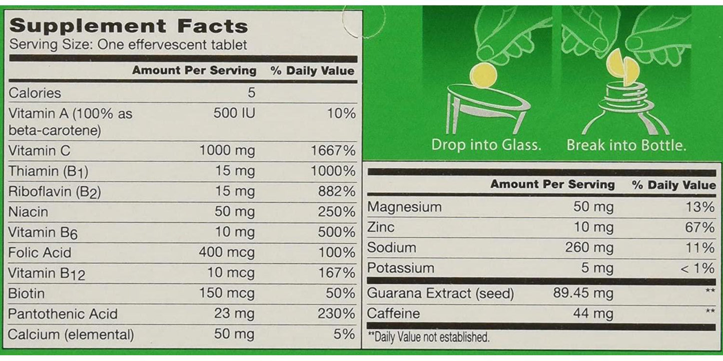 Berocca Orange Effervescent Tablets 10-Count (Pack of 4)