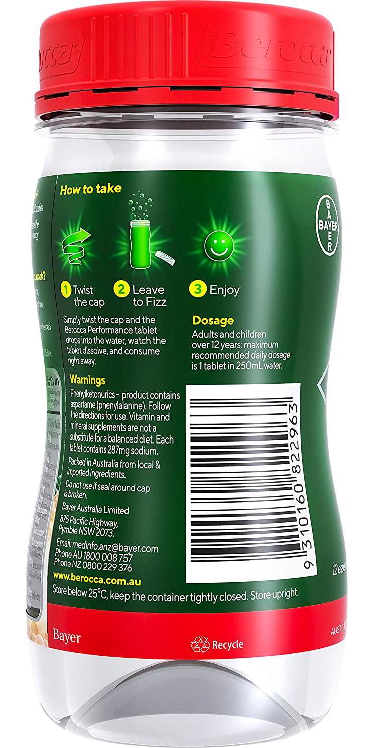 Berocca Twist N Go Energy Vitamin Drink, Original Berry, 250 ml