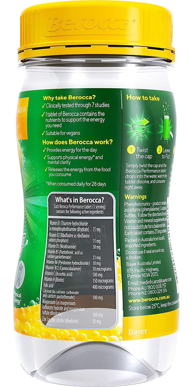 Berocca Twist N Go Energy Vitamin Mango and Orange Drink 250mL