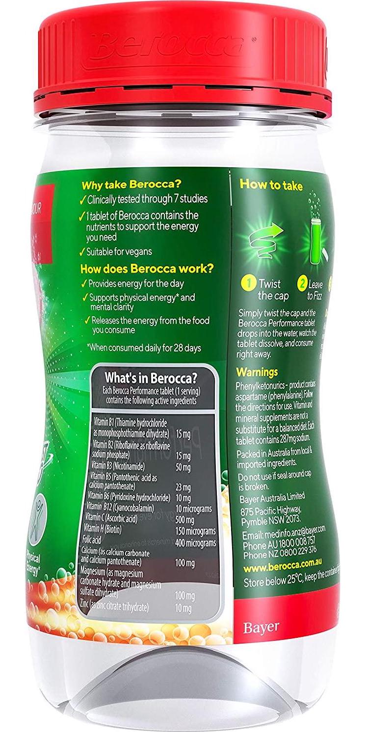 Berocca Twist N Go Energy Vitamin Drink, Original Berry, 250 ml