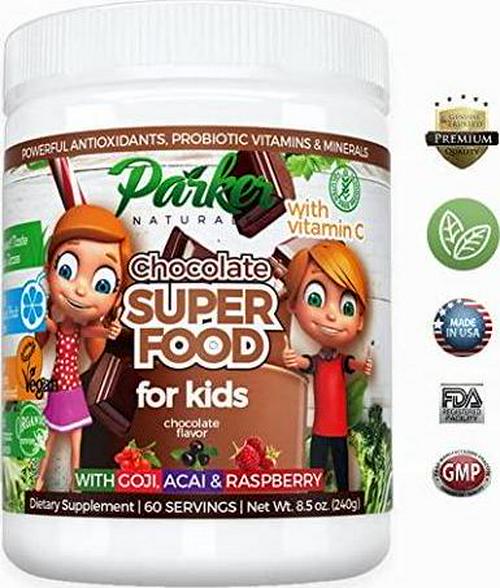 Berry Green Chocolate Superfood Powder 60 Servings for Kids with Organic Greens and Fruits, Enzymes, Probiotics, Antioxidants, Vitamins, Minerals, Vitamin C - Non GMO, Vegan and Gluten Free