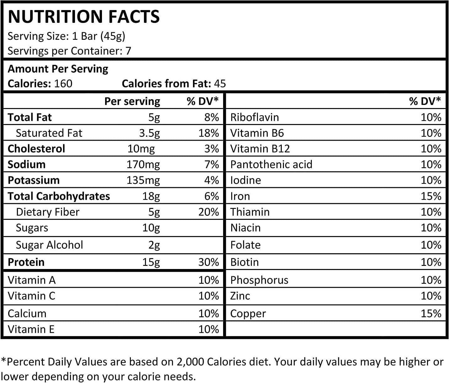 BestMed - High Protein Nutrition Bar - Low-Carb, 15g Protein, Low Sugar, High Fiber, Low Calorie, Meal Replacement Bar (Caramel Cocoa, 1 Box - 7 Count)