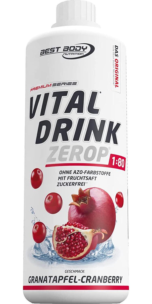 Best Body Nutrition Low Carb Vital Drink, 1000 ml, Pomegranate Cranberry