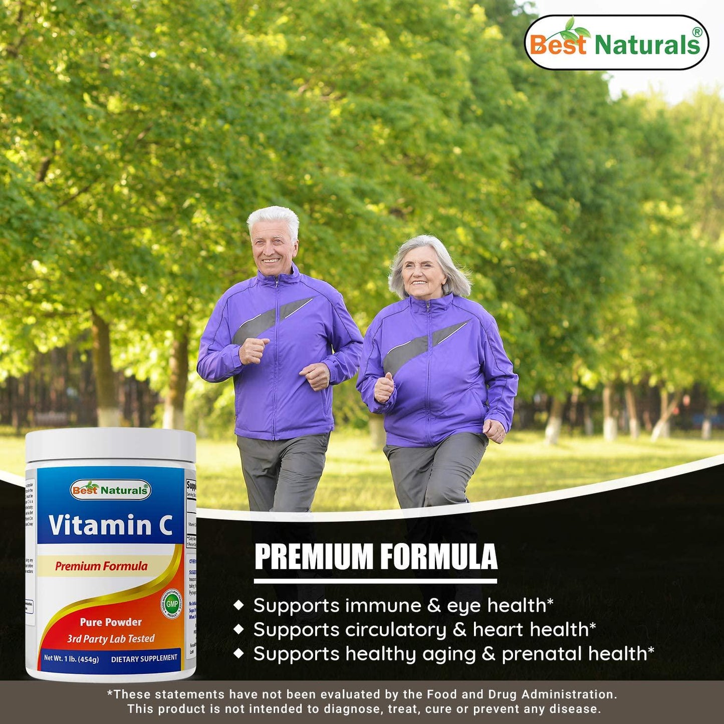 Best Naturals 100% Pure Vitamin C Powder 1 Lb (454 Grams) Powder (Also Called Ascorbic Acid)