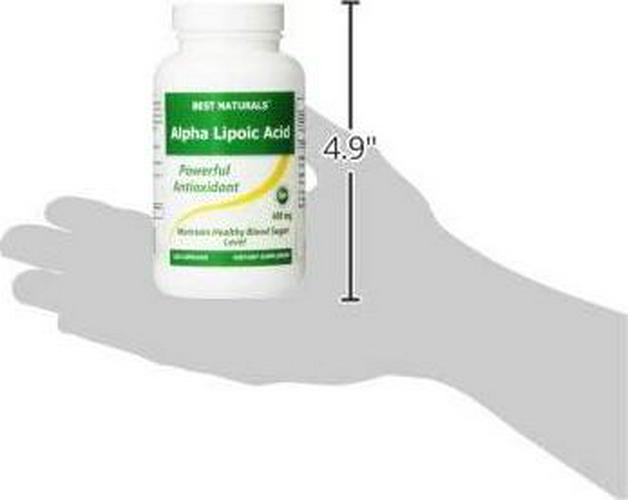 Best Naturals Alpha Liopic Acid 600 mg 120 Count - ALA Alpha Lipoic Acid Powerful Antioxidant