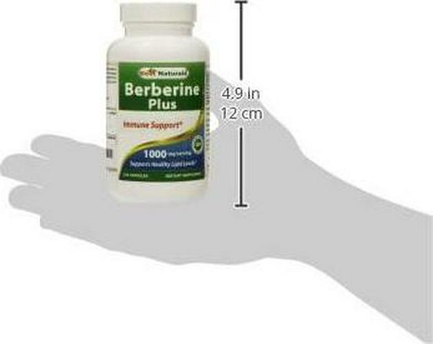 Best Naturals Berberine Plus 1000mg/Serving Supports Healthy Glucose Metabolism (Non-GMO) 120 Capsules