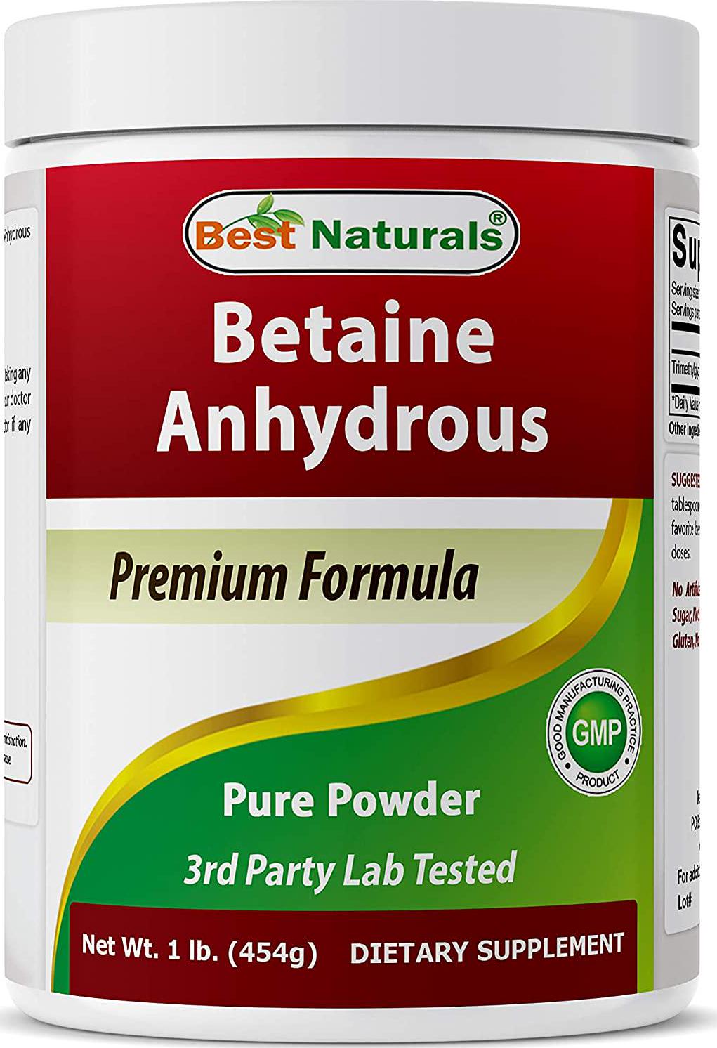 Best Naturals Betaine Anhydrous Trimethylglycine (TMG) Pure Powder 1 Pound