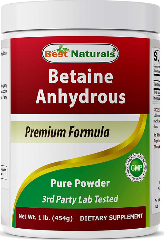 Best Naturals Betaine Anhydrous Trimethylglycine (TMG) Pure Powder 1 Pound