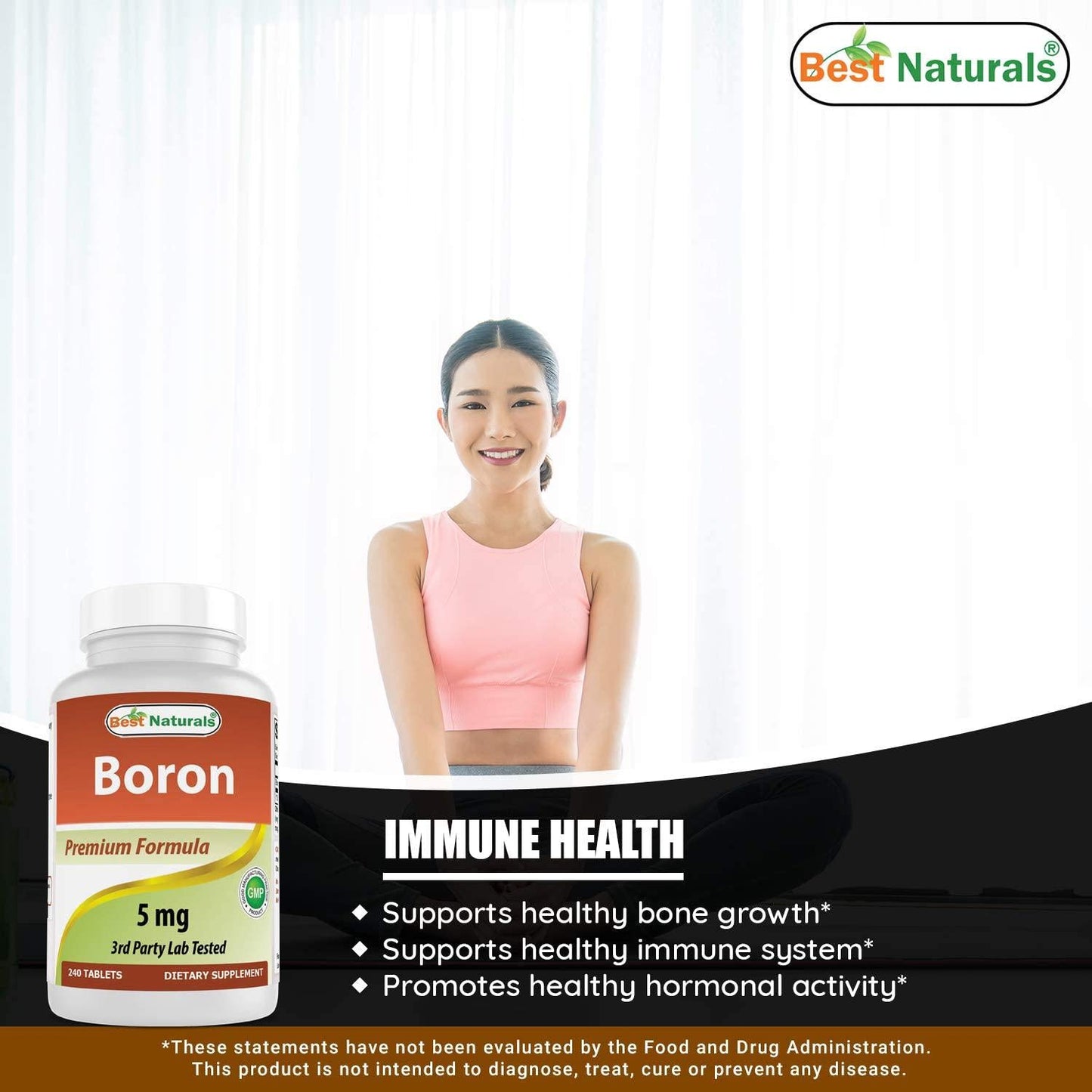 Best Naturals Boron Supplements 5 mg 240 Tablets (240 Count (Pack of 1))