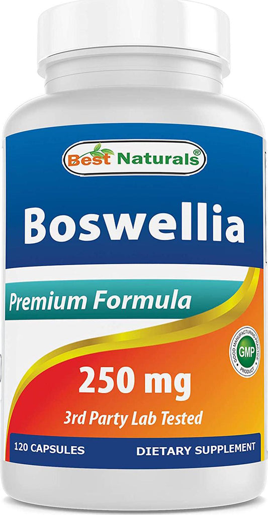 Best Naturals Boswellia Serrata Joint Health 250 mg 120 Capsules - Standardized to 65% Boswellic Acid