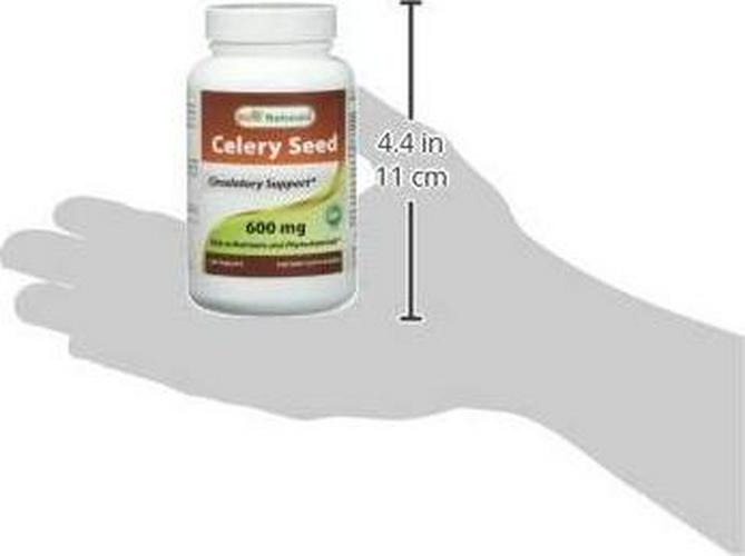 Best Naturals Celery Seed 600 Mg Tablet, 180 Count