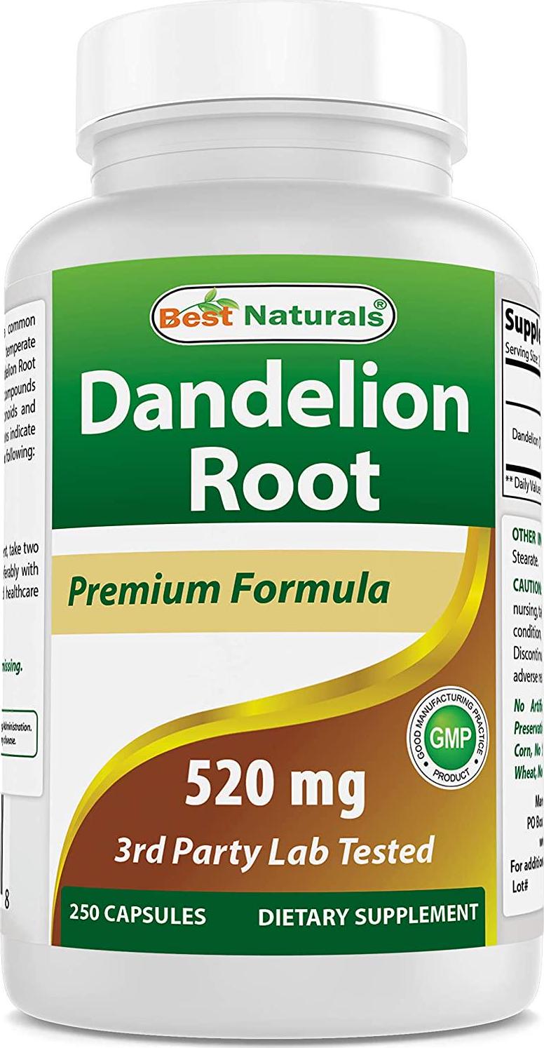 Best Naturals Dandelion Root 520 mg 250 Capsules