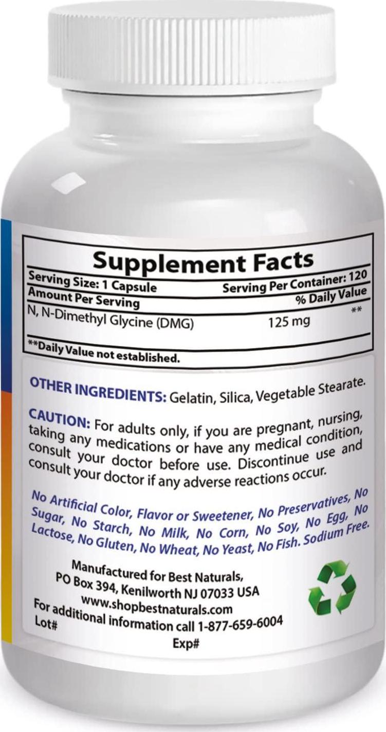 Best Naturals Dmg 125 Mg 120 Capsules