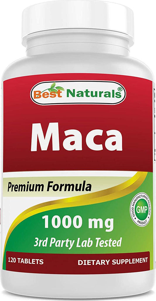 Best Naturals Gelatinized Maca 1000mg per Tablet (Non-GMO), Supports Reproductive Health, Mood, Hormonal Balance, Cardiovascular Health and Immune Health*, 120 Count