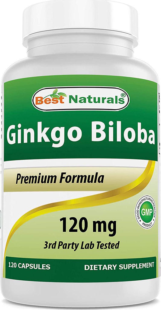 Best Naturals Ginkgo Biloba 120 mg 120 Count (Pack of 1) BNR01246