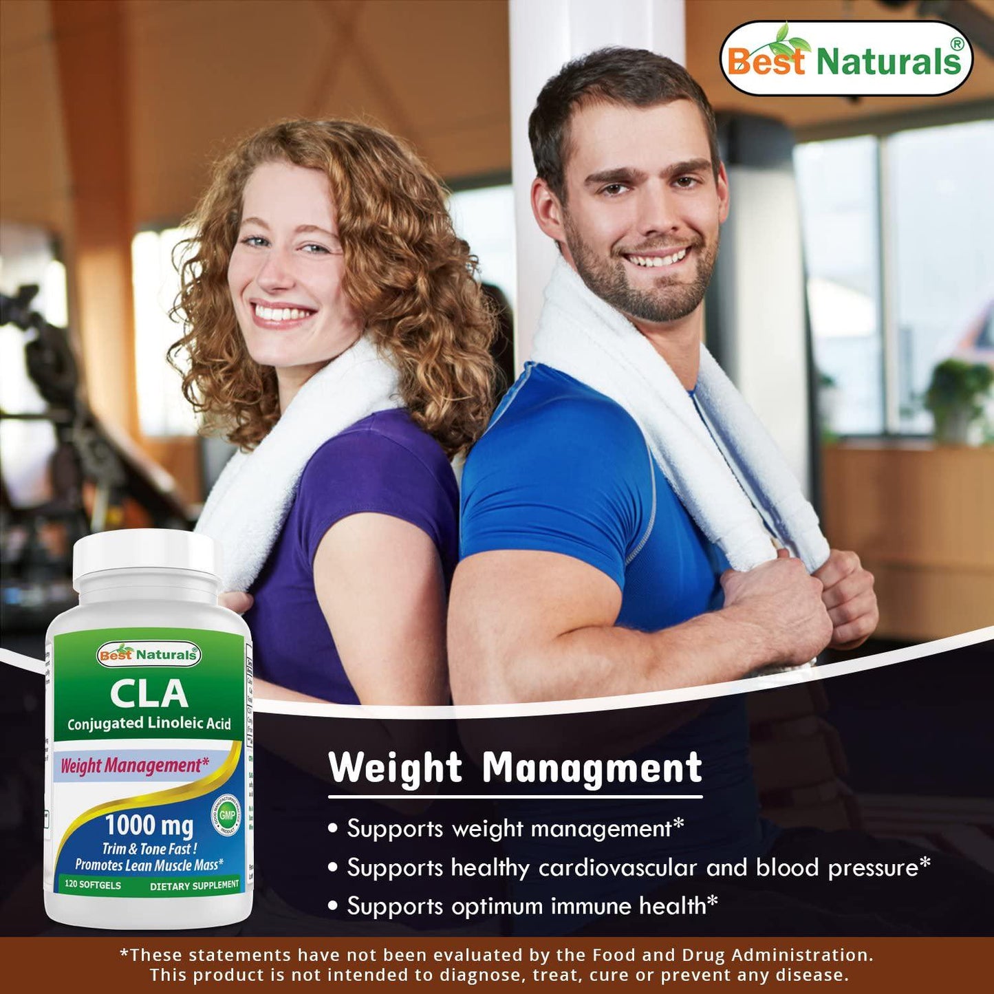 Best Naturals High Potency CLA, 1000 mg, 120 Softgels