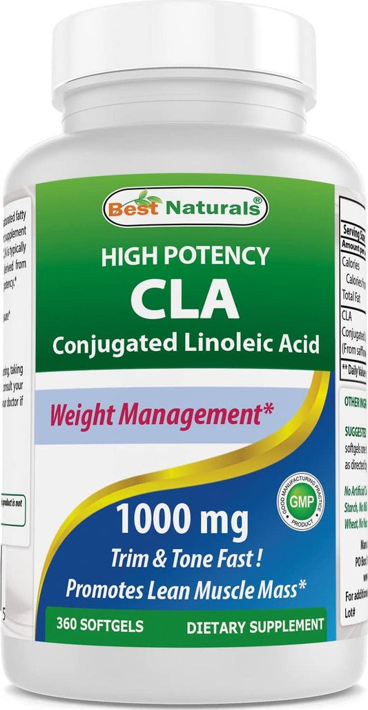 Best Naturals High Potency CLA, 1000 mg, 360 softgels