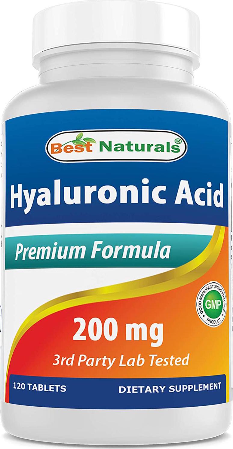 Best Naturals Hyaluronic Acid 200 mg 120 Tablets (Non-GMO, Gluten Free) - Promotes Youthful Healthy Skin and Healthy Joint Function (120 Count (Pack of 1))