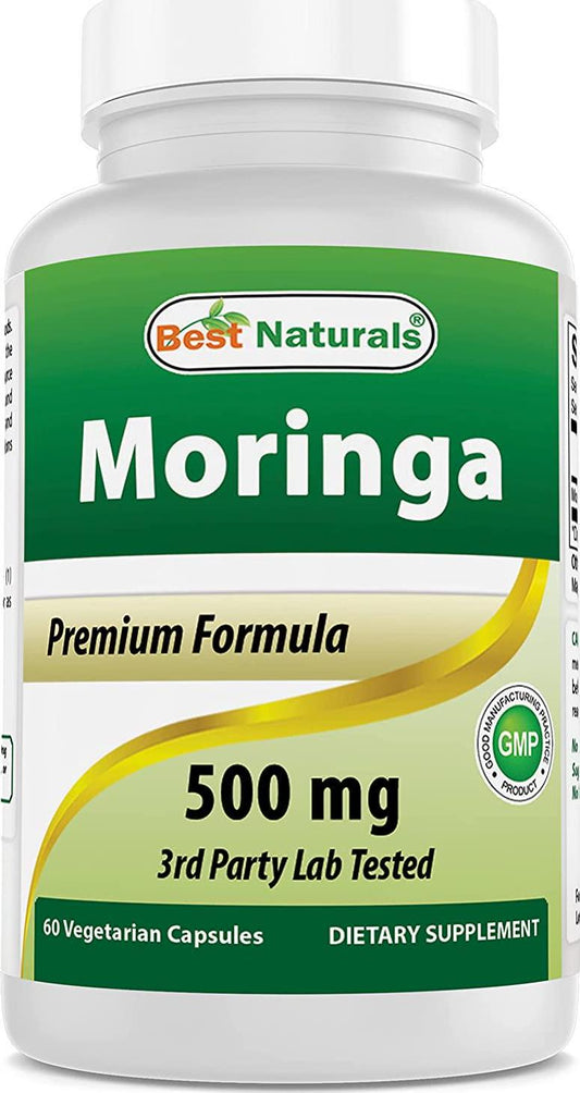 Best Naturals Moringa Superfood 500 mg 60 Veggie Capsules