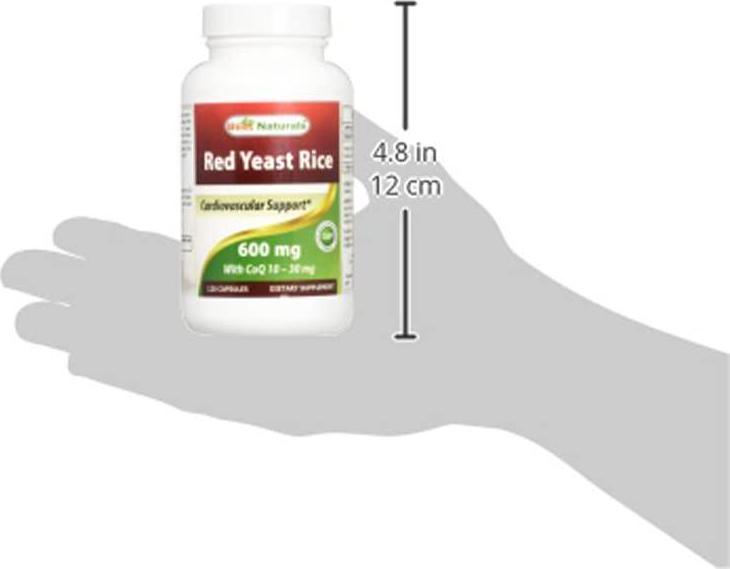 Best Naturals Red Yeast Rice with CoQ10, 120 Capsules - Cardiovascular formula contains 600 mg of Red Yeast Rice ans 30 mg of CoQ10