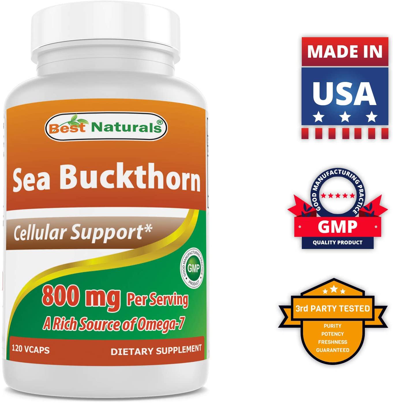 Best Naturals Sea Buckthorn 800 Mg 120 Veggie Capsules