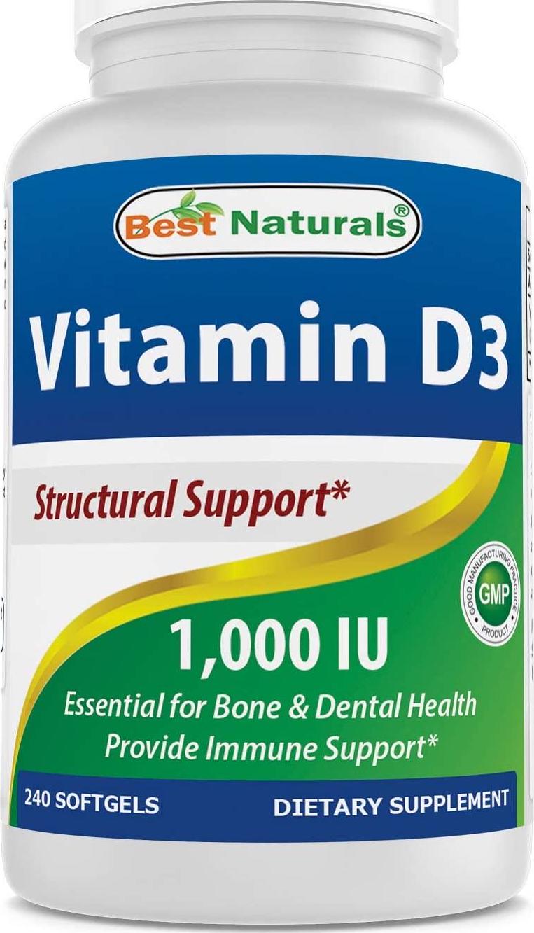Best Naturals Vitamin D3 1000 Iu 240 Softgels