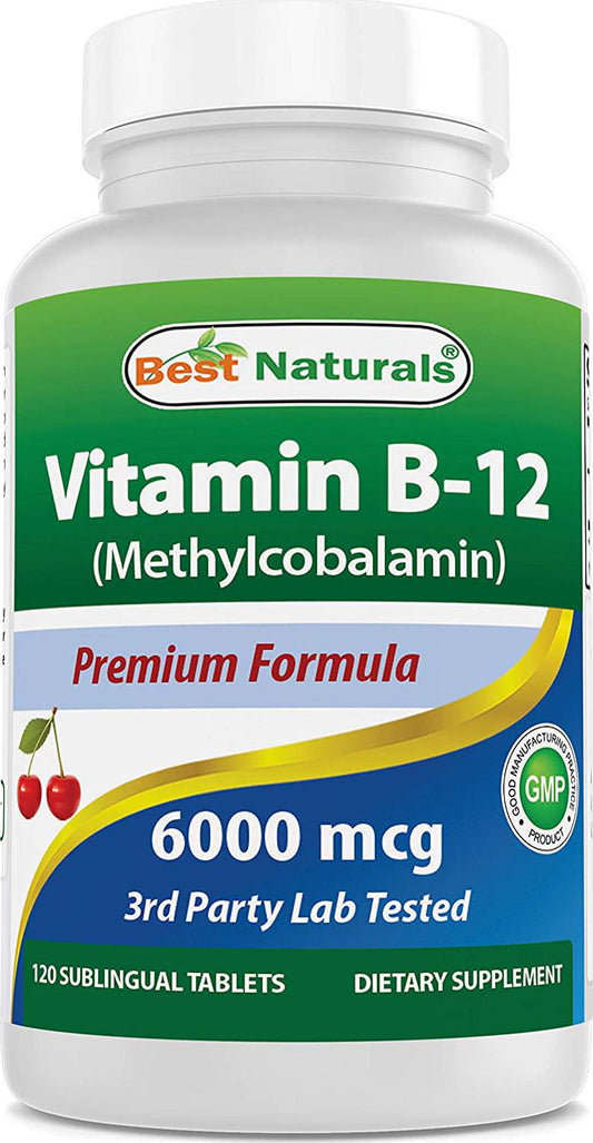 Best Naturals Vitamin B12 6000 mcg 120 Tablets