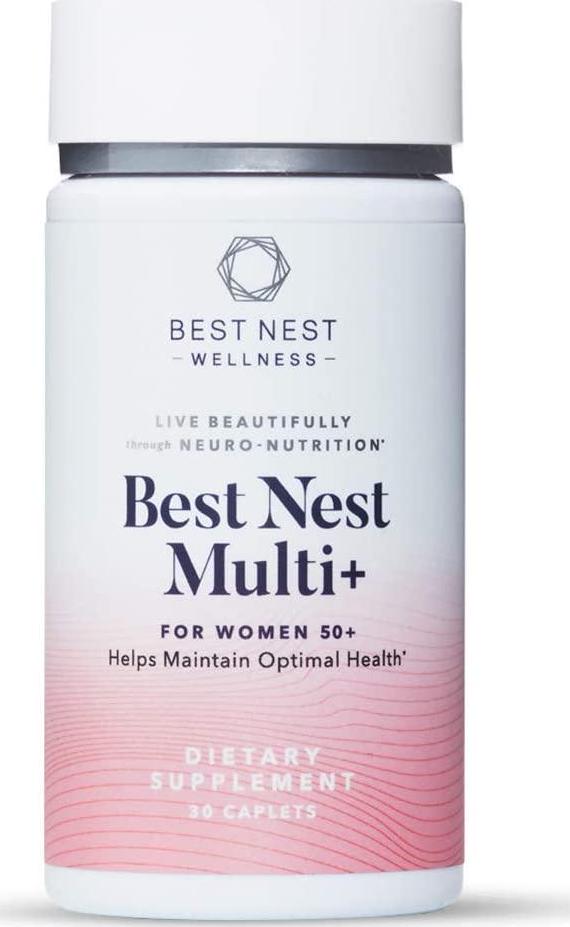 Best Nest Multi+ for Women Over 50, Methylfolate (Folic Acid), Natural Whole Food Organic Blend, Once Daily Vitamins, Immune Support, 30 Ct, Best Nest Wellness
