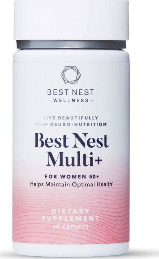 Best Nest Multi+ for Women Over 50, Methylfolate (Folic Acid), Natural Whole Food Organic Blend, Once Daily Vitamins, Immune Support, 30 Ct, Best Nest Wellness