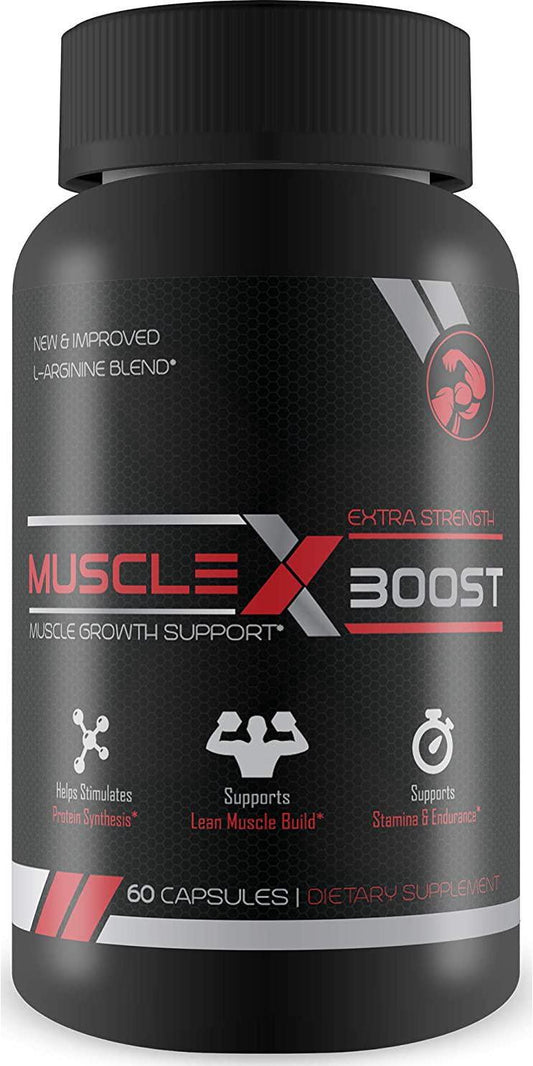 Best Selling- Muscle X Boost- Premium L-Arginine Formula- Extra Strength Muscle Growth Support- Nitric Oxide Booster-Build Lean Muscle-Stimulates Protein Synthesis-Boost Endurance