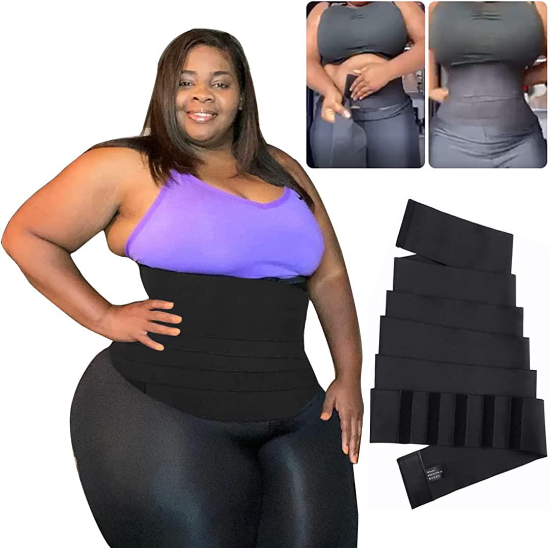 Bestash Snatch Me Up Bandage Wrap Waist TrainerÂ for WomenÂ Plus Size, Waist Wraps for Stomach for Weight Loss, Stomach Wraps