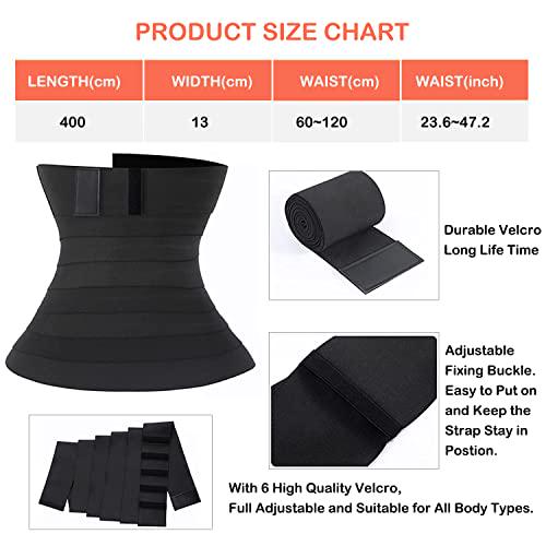Bestash Snatch Me Up Bandage Wrap Waist Trainer for Women Plus Size, Waist Wraps for Stomach for Weight Loss, Stomach Wraps