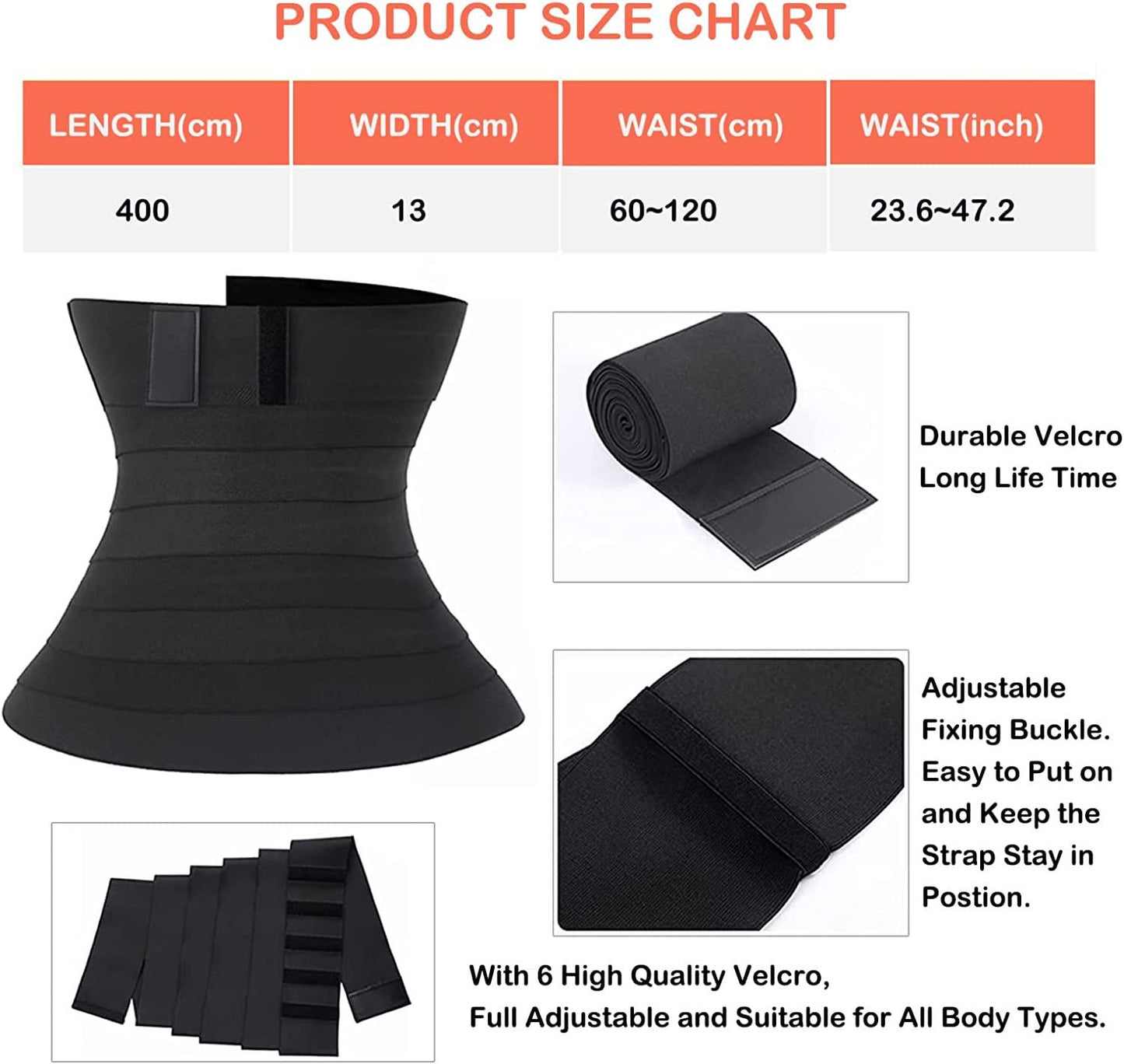 Bestash Snatch Me Up Bandage Wrap Waist TrainerÂ for WomenÂ Plus Size, Waist Wraps for Stomach for Weight Loss, Stomach Wraps