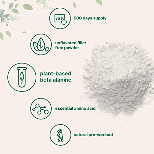 Beta Alanine Powder, Pure Beta Alanine Supplement, 2.2 Pounds (500 Days Supply), Filler Free, Amino Energy Pre Workout, Unflavored, Non-GMO and Vegan Friendly