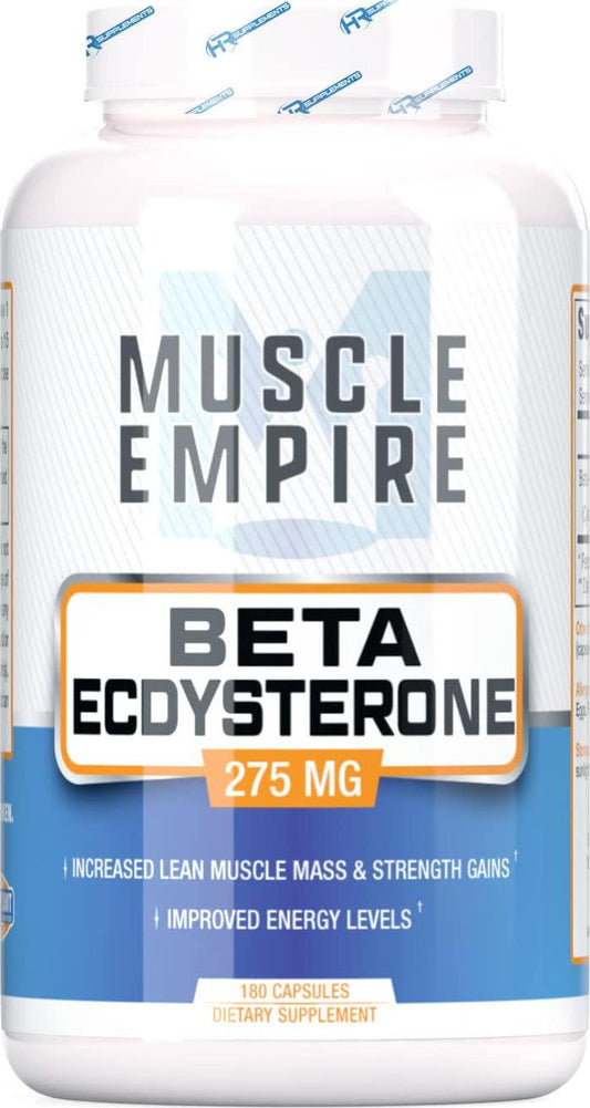 Beta-Ecdysterone Capsules - Lean Muscle Building and Strength Gains - 180 Count - Muscle Empire