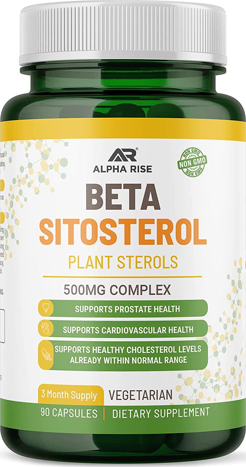 Beta Sitosterol - Natural Plant Sterols - 500mg Tablets - Sterol Complex with Phytosterols - Non-GMO Plant Sterols and Stanols Supplement Supports Prostate Health and Healthy Cholesterol Levels