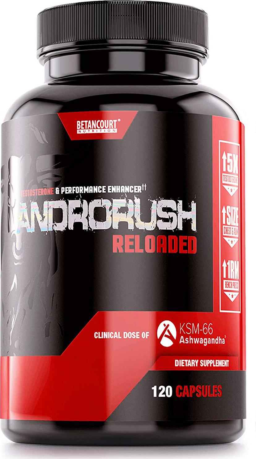 Betancourt Nutrition B-NOX Androrush Dietary Supplement, Testosterone Booster, Lean Mass Promoter, Capsules, 120-Count