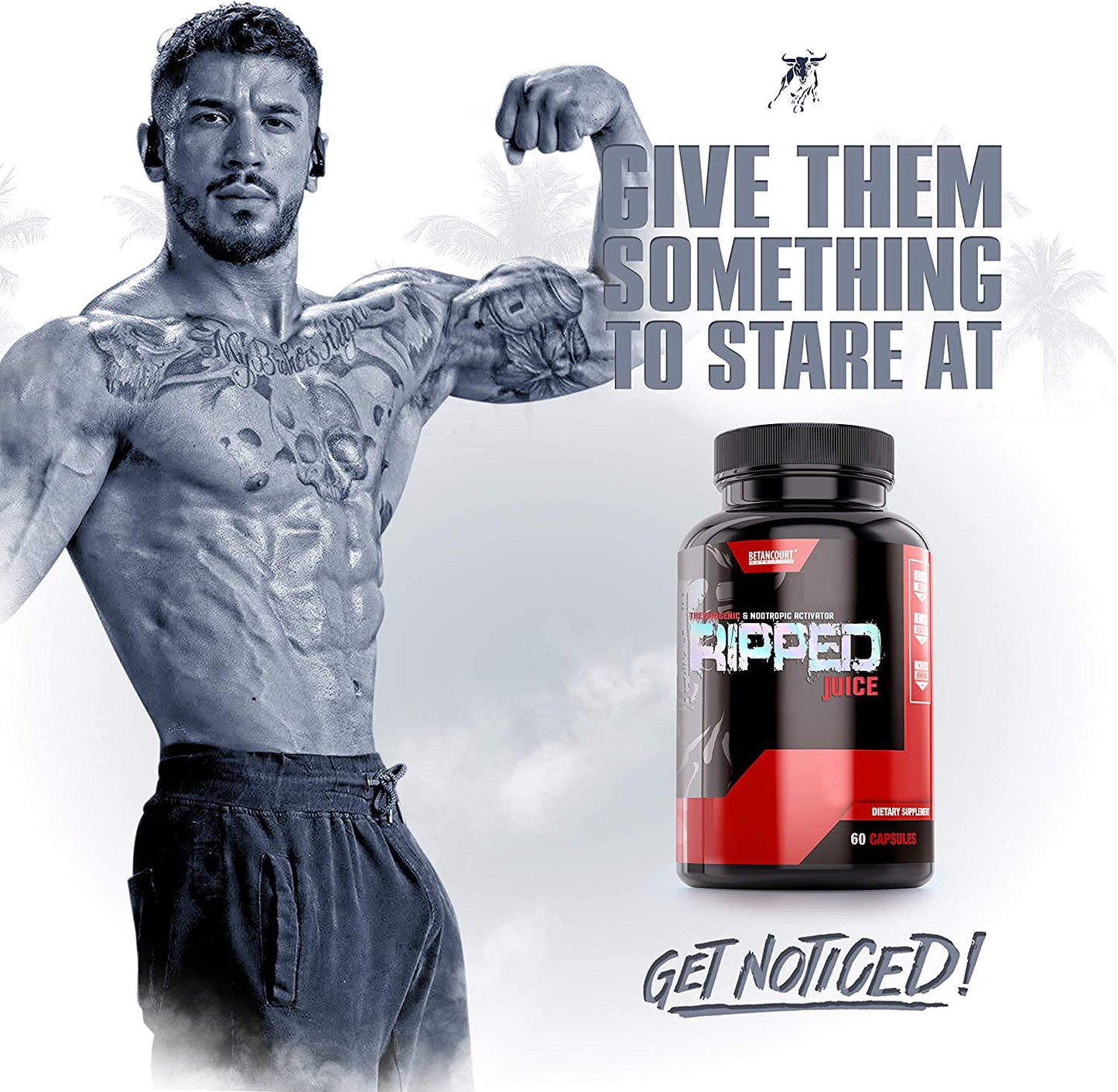 Betancourt Nutrition Ripped Juice EX2 Advanced Thermogenic Supplement (DMAA FREE), Boost Energy, Ultimate Fat Burning, Capsule, 60 ct.