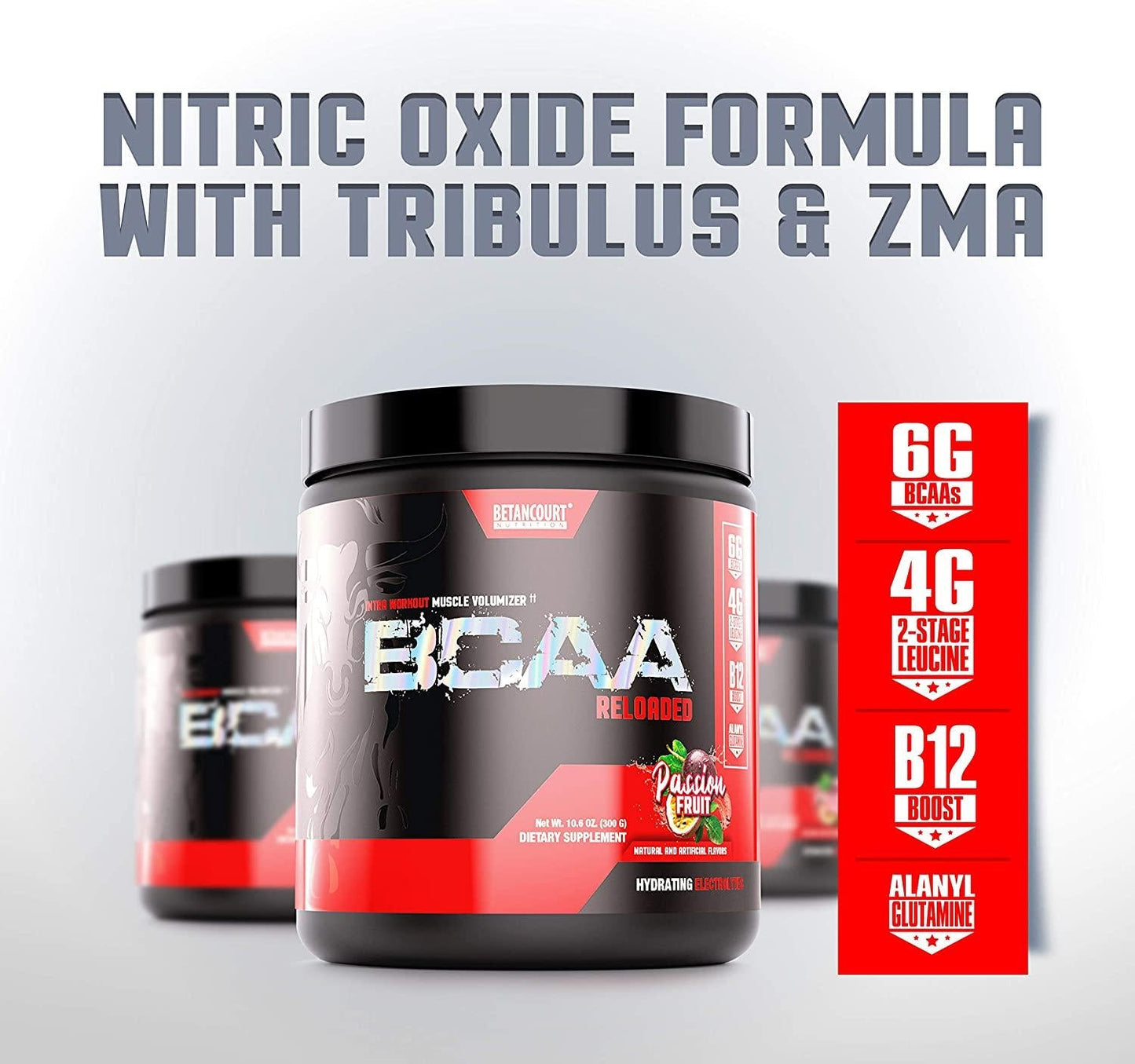 Betancourt Nutrition BCAA Plus Series Intra-Workout, Instantized Branched Chain Amino Acids, Stronger Recovery, Powder, 10.5 oz. (30 Servings), Passion Fruit