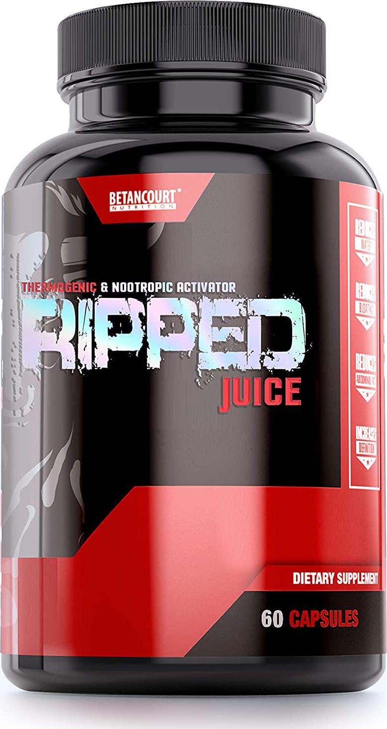 Betancourt Nutrition Ripped Juice EX2 Advanced Thermogenic Supplement (DMAA FREE), Boost Energy, Ultimate Fat Burning, Capsule, 60 ct.