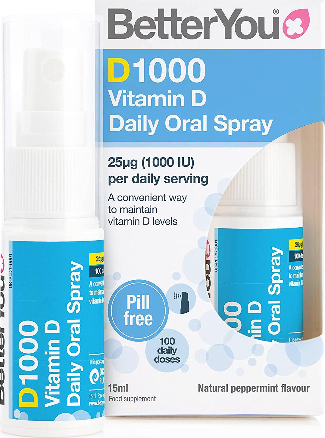 BetterYou DLux1000 Vitamin D3 Oral Spray 15ml (636936)