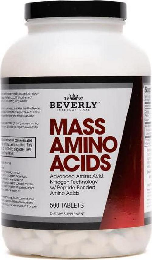 Beverly International Mass Amino Acids, 500 Tablets. They ll think you ve been lifting for years.