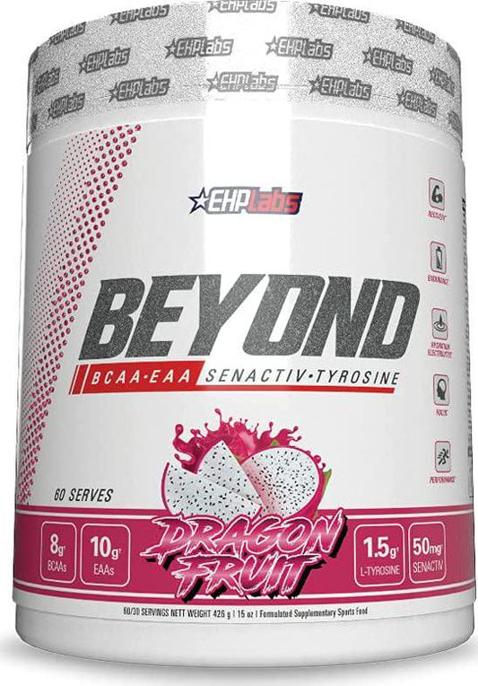 Beyond BCAA + EAA by EHPlabs - 10g of Essential Amino Acids, Assists with Muscle Endurance, Recovery and Fatigue (Dragon Fruit)