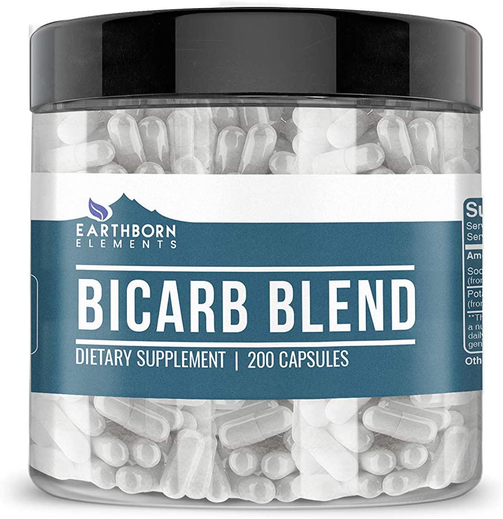 Bicarb Blend (200 Capsules) Gluten-Free, All Natural, No Additives or Fillers (825 mg/Servings)
