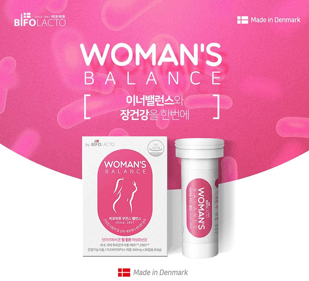 Bifolacto Women’s Balance Probiotics (1 Box of 28 Capsules), Premium Denmark Probiotics for Feminine Health, Specially Formulated and Patented Denmark Probiotics