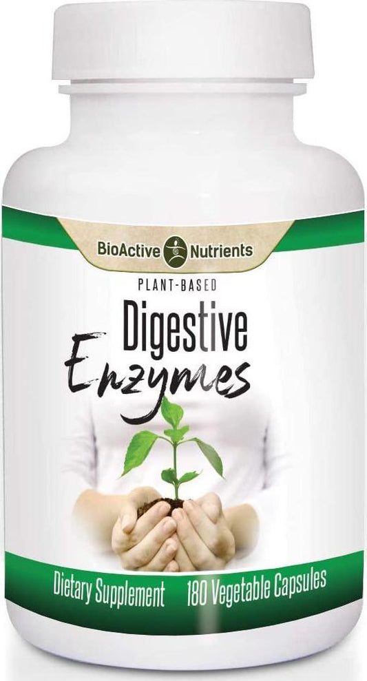 BioActive Nutrients Digestive Enzyme Complex, Supports Healthy Digestion and Maximum Nutrient Absorption, 180 Vegetable Capsules, 90 Servings, Helps Break Down Proteins, Fats, and Carbohydrates